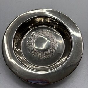 Stamped Gorham 1831 Floral Silver Plated 7" Tray 5" Interior dish bowl